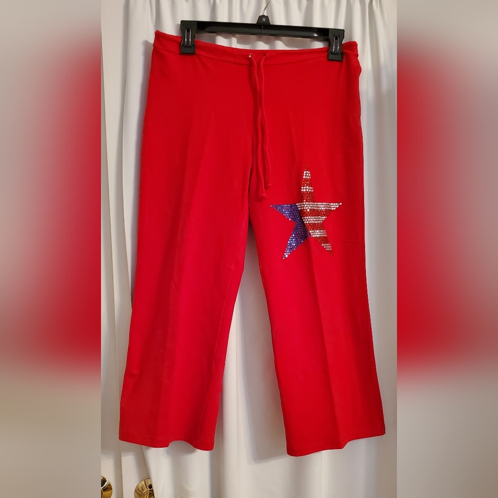 2pc Red Rhinestone jog suit - Picture 5 of 7